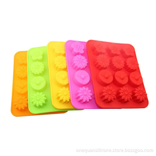 flower Shape office& school supplies Cake Muffin Silicone Cupcake Mold